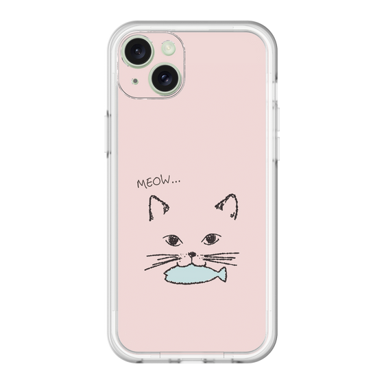 スリムプロテクションプレミアムケース［ 食いしん坊なねこ - Pink ］