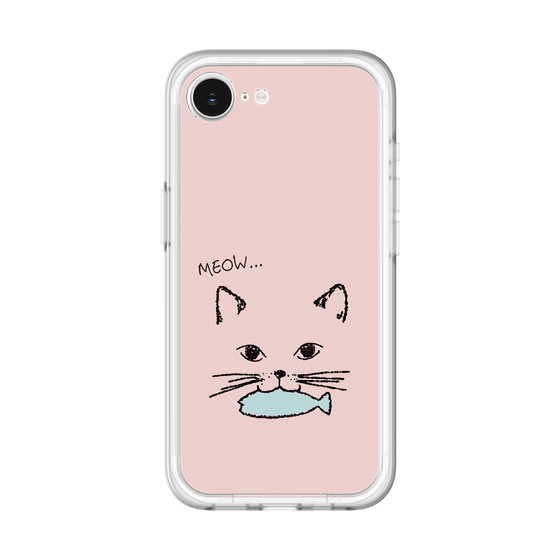 スリムプロテクションプレミアムケース［ 食いしん坊なねこ - Pink ］