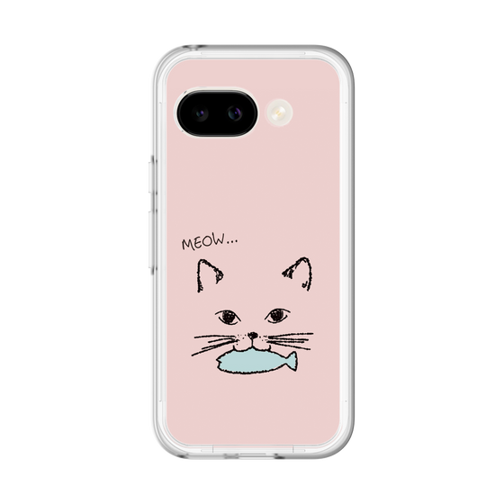 スリムプロテクションプレミアムケース［ 食いしん坊なねこ - Pink ］