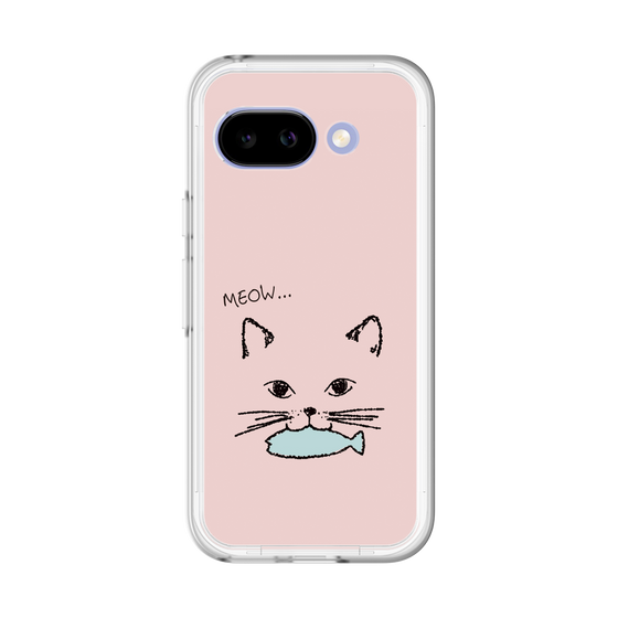 スリムプロテクションプレミアムケース［ 食いしん坊なねこ - Pink ］