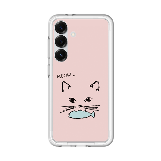 スリムプロテクションプレミアムケース［ 食いしん坊なねこ - Pink ］