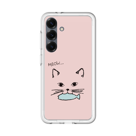 スリムプロテクションプレミアムケース［ 食いしん坊なねこ - Pink ］