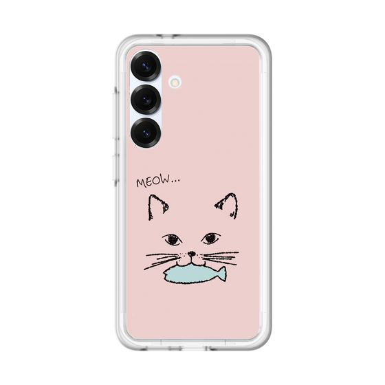 スリムプロテクションプレミアムケース［ 食いしん坊なねこ - Pink ］