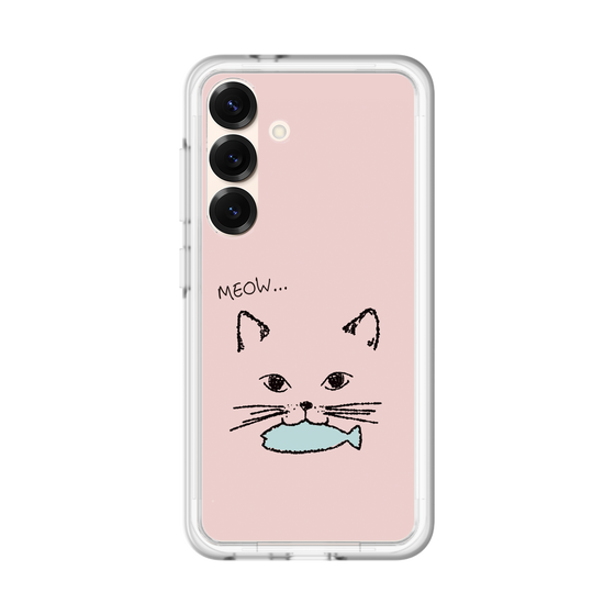 スリムプロテクションプレミアムケース［ 食いしん坊なねこ - Pink ］