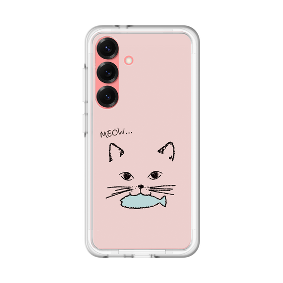 スリムプロテクションプレミアムケース［ 食いしん坊なねこ - Pink ］