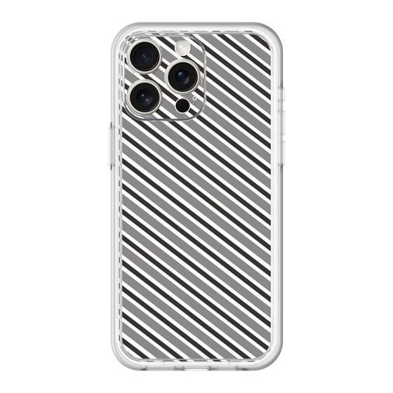 スリムプロテクションプレミアムケース［ Small Stripe - Gray × Black ］