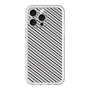 スリムプロテクションプレミアムケース［ Small Stripe - Gray × Black ］