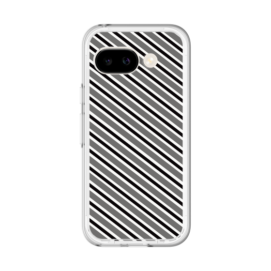 スリムプロテクションプレミアムケース［ Small Stripe - Gray × Black ］