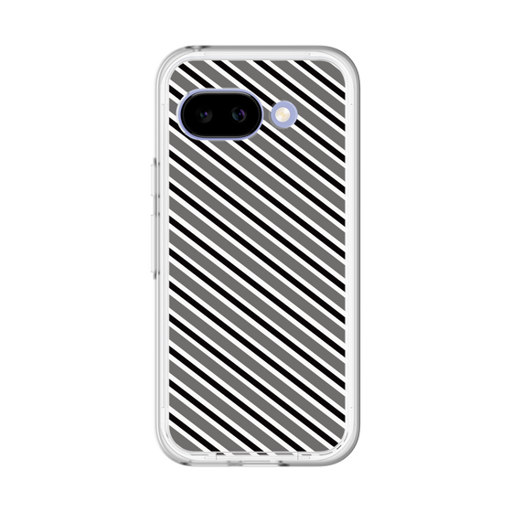 スリムプロテクションプレミアムケース［ Small Stripe - Gray × Black ］