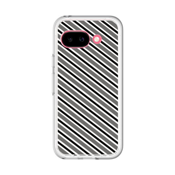 スリムプロテクションプレミアムケース［ Small Stripe - Gray × Black ］