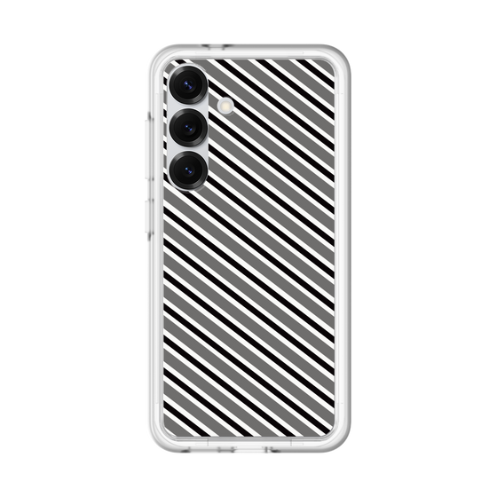スリムプロテクションプレミアムケース［ Small Stripe - Gray × Black ］