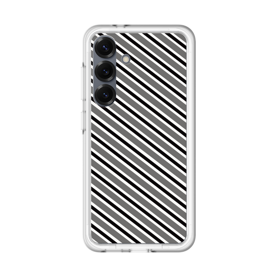 スリムプロテクションプレミアムケース［ Small Stripe - Gray × Black ］