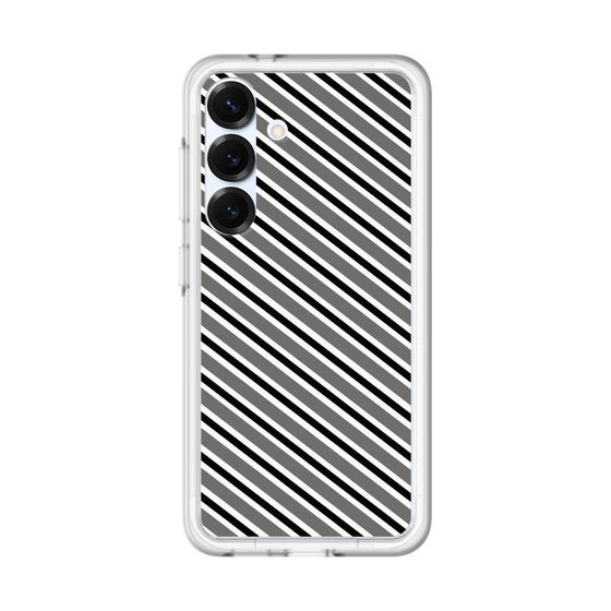 スリムプロテクションプレミアムケース［ Small Stripe - Gray × Black ］