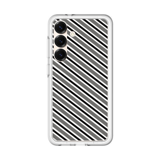 スリムプロテクションプレミアムケース［ Small Stripe - Gray × Black ］