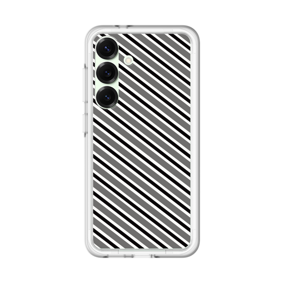 スリムプロテクションプレミアムケース［ Small Stripe - Gray × Black ］