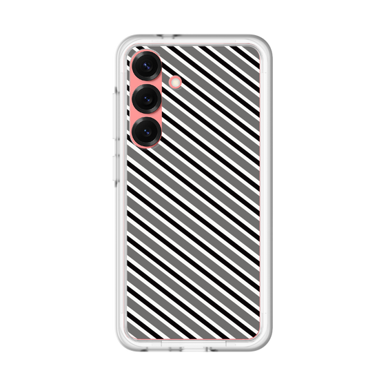 スリムプロテクションプレミアムケース［ Small Stripe - Gray × Black ］