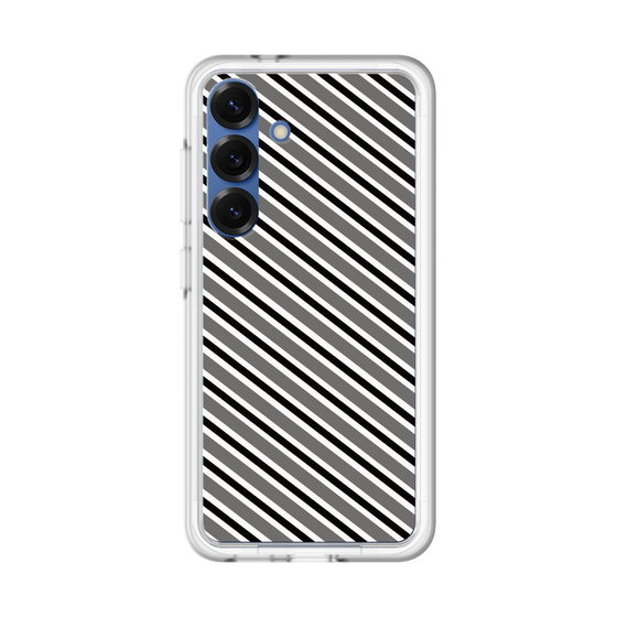 スリムプロテクションプレミアムケース［ Small Stripe - Gray × Black ］
