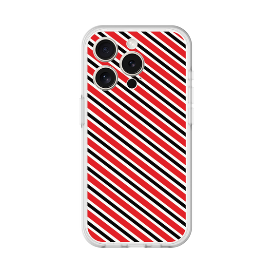 分離ケース［ Small Stripe - Red × Black ］