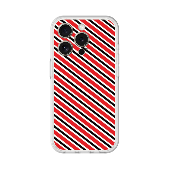 分離ケース［ Small Stripe - Red × Black ］