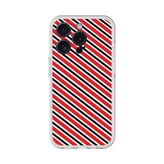 分離ケース［ Small Stripe - Red × Black ］