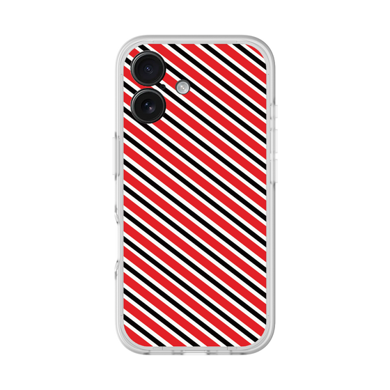 分離ケース［ Small Stripe - Red × Black ］