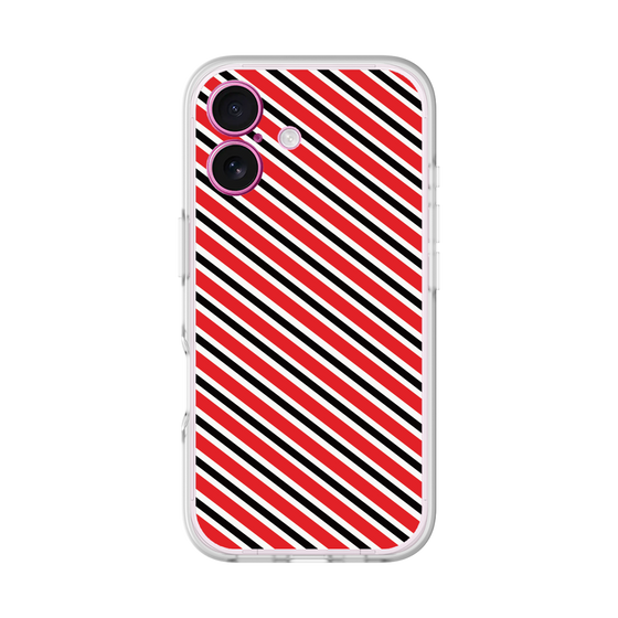 分離ケース［ Small Stripe - Red × Black ］