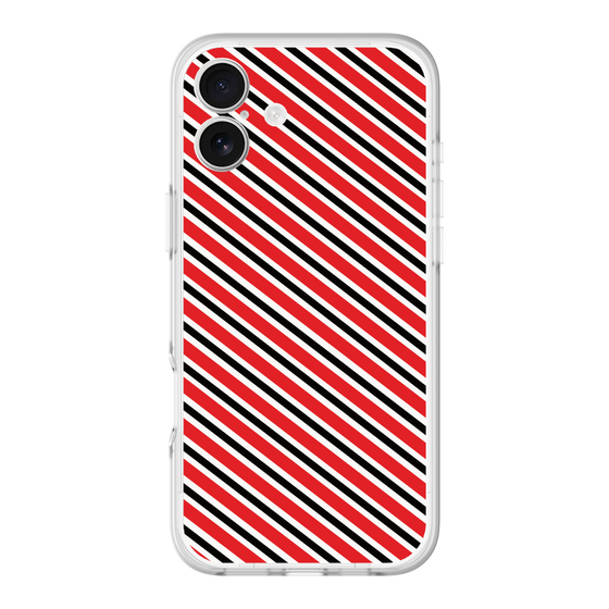 分離ケース［ Small Stripe - Red × Black ］