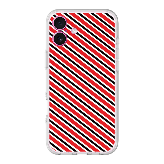 分離ケース［ Small Stripe - Red × Black ］