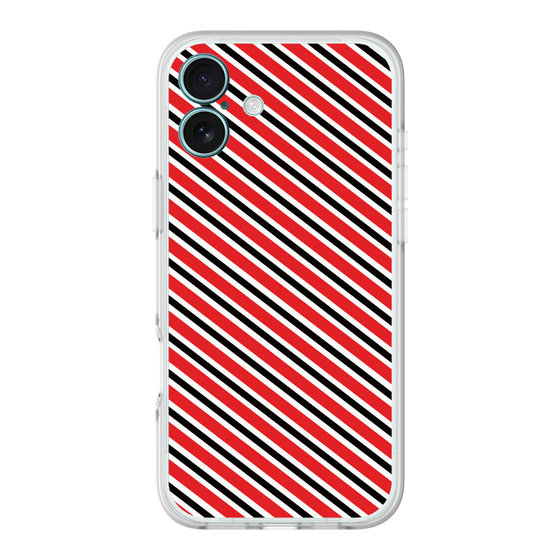 分離ケース［ Small Stripe - Red × Black ］