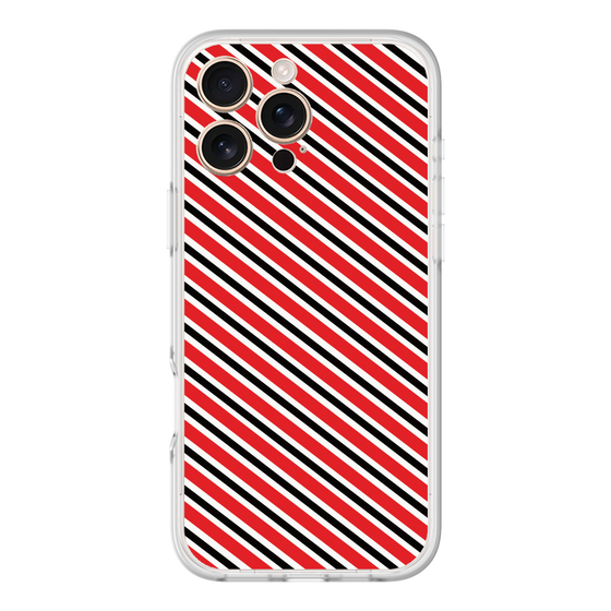 分離ケース［ Small Stripe - Red × Black ］