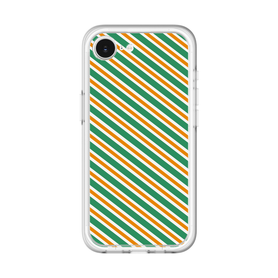 スリムプロテクションプレミアムケース［ Small Stripe - Green × Orange ］