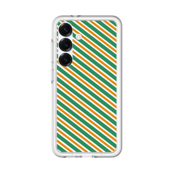 スリムプロテクションプレミアムケース［ Small Stripe - Green × Orange ］