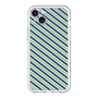 スリムプロテクションプレミアムケース［ Small Stripe - Navy × Green ］