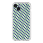 スリムプロテクションプレミアムケース［ Small Stripe - Navy × Green ］