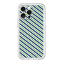 スリムプロテクションプレミアムケース［ Small Stripe - Navy × Green ］