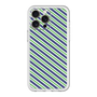 スリムプロテクションプレミアムケース［ Small Stripe - Navy × Green ］