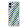 スリムプロテクションプレミアムケース［ Small Stripe - Navy × Green ］