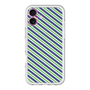 スリムプロテクションプレミアムケース［ Small Stripe - Navy × Green ］