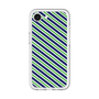 スリムプロテクションプレミアムケース［ Small Stripe - Navy × Green ］
