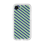 スリムプロテクションプレミアムケース［ Small Stripe - Navy × Green ］