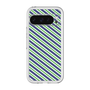 スリムプロテクションプレミアムケース［ Small Stripe - Navy × Green ］