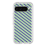 スリムプロテクションプレミアムケース［ Small Stripe - Navy × Green ］