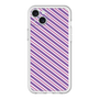 スリムプロテクションプレミアムケース［ Small Stripe - Purple × Pink ］