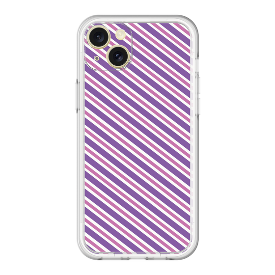 スリムプロテクションプレミアムケース［ Small Stripe - Purple × Pink ］