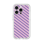 スリムプロテクションプレミアムケース［ Small Stripe - Purple × Pink ］