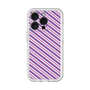 スリムプロテクションプレミアムケース［ Small Stripe - Purple × Pink ］