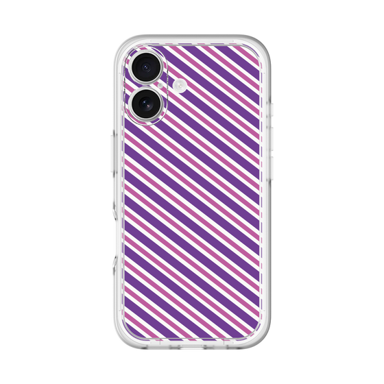 スリムプロテクションプレミアムケース［ Small Stripe - Purple × Pink ］