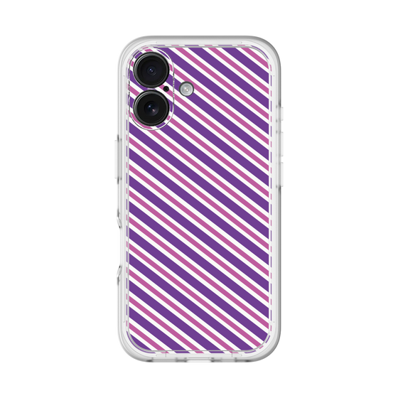 スリムプロテクションプレミアムケース［ Small Stripe - Purple × Pink ］