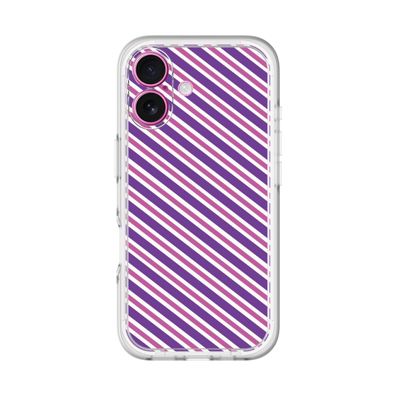 スリムプロテクションプレミアムケース［ Small Stripe - Purple × Pink ］