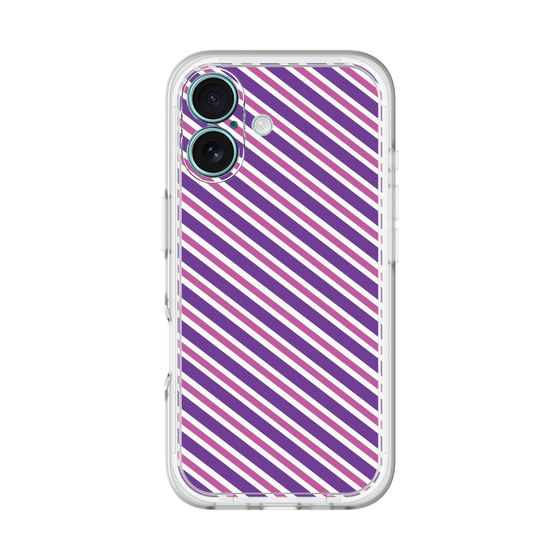 スリムプロテクションプレミアムケース［ Small Stripe - Purple × Pink ］